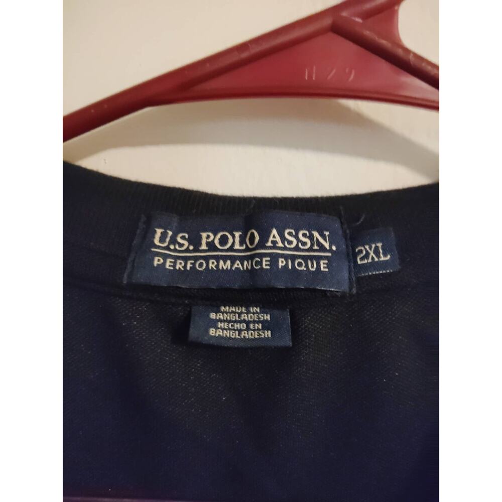 U.S. Polo Assn. Men's Black Solid Pique Polo with Small Pony Size 2XL‎ - Picture 2 of 4